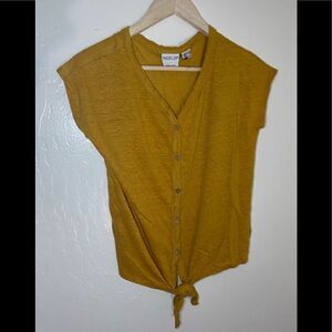 Rachel Zoe Women’s Mustard Yellow Shirt Sz S